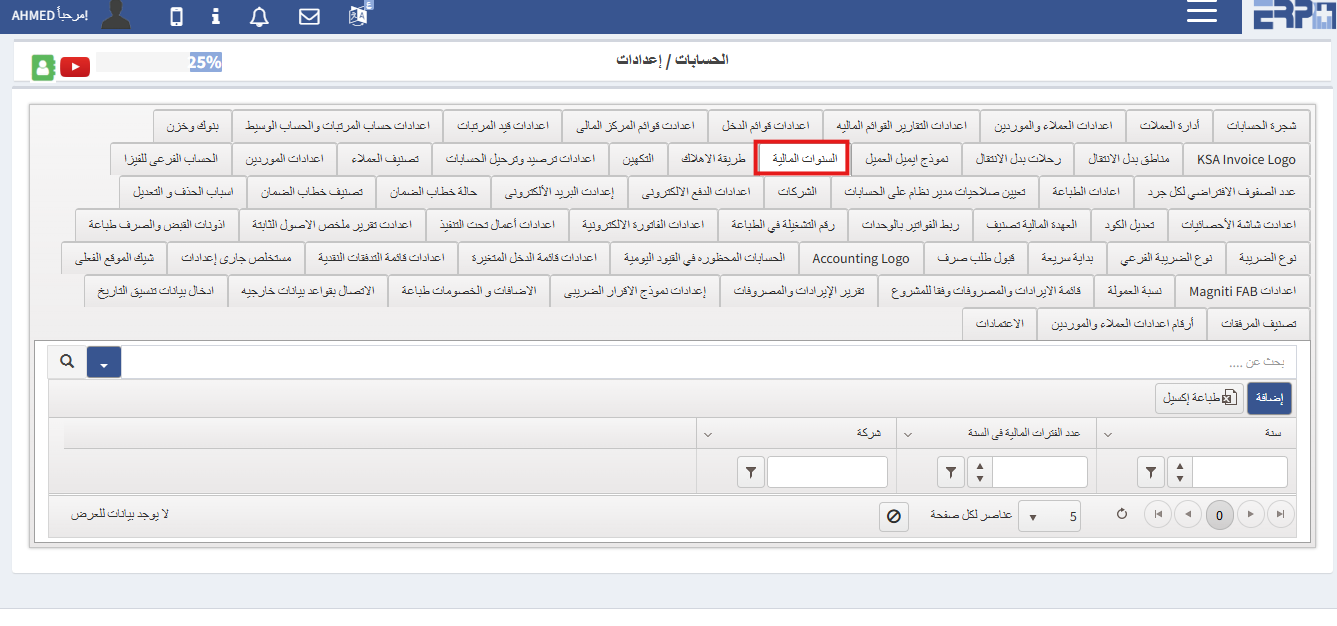 كيف يتم تعريف الفترات المالية ؟